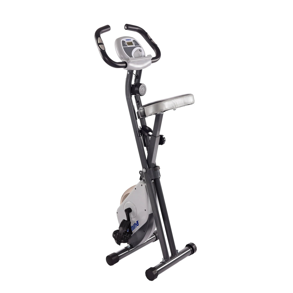 Folding Upright Exercise Bike with Padded Seat W1233