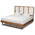 Brown Finished Wood King Size Platform Bed S77885