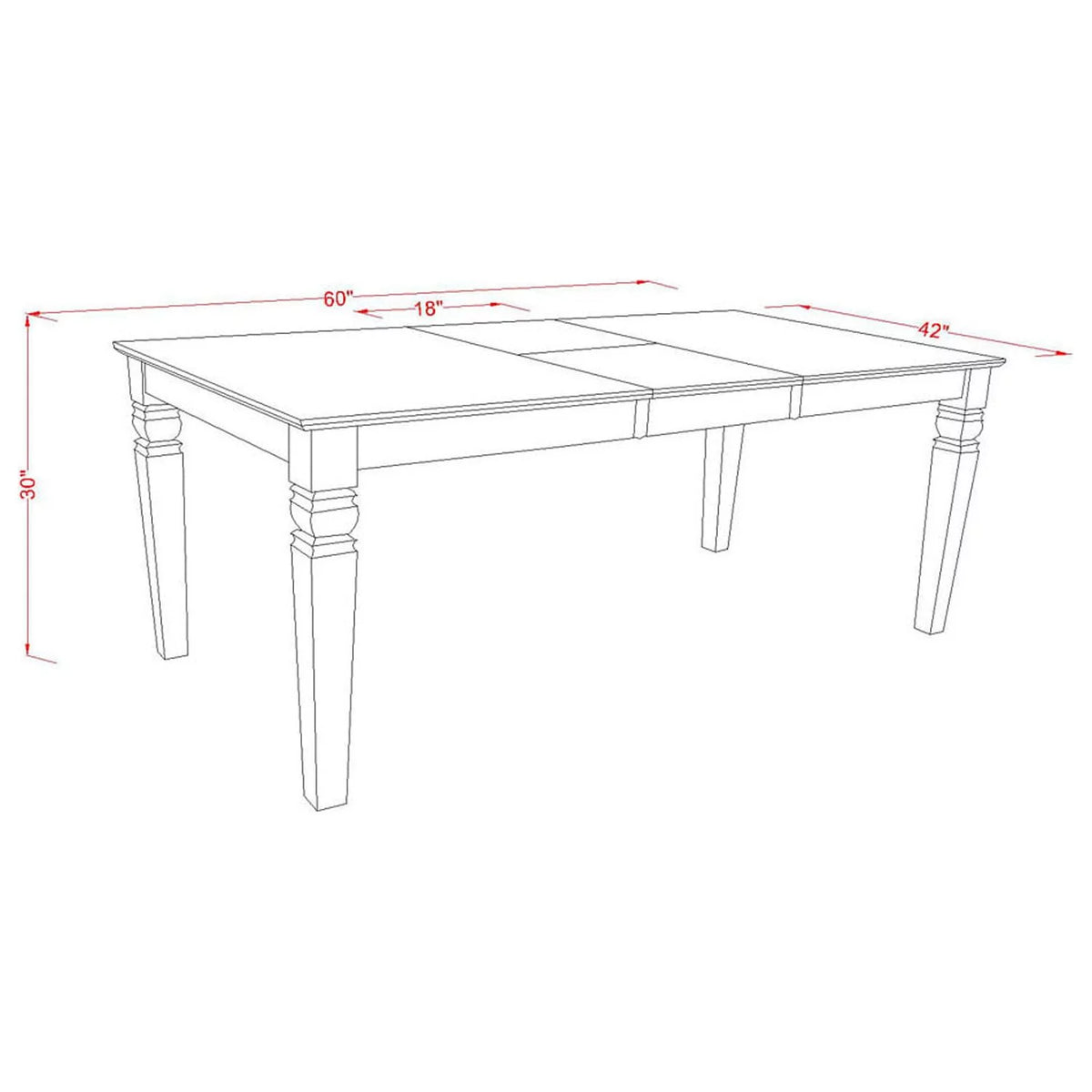 5-piece Wood Table and Dining Chair Set G895