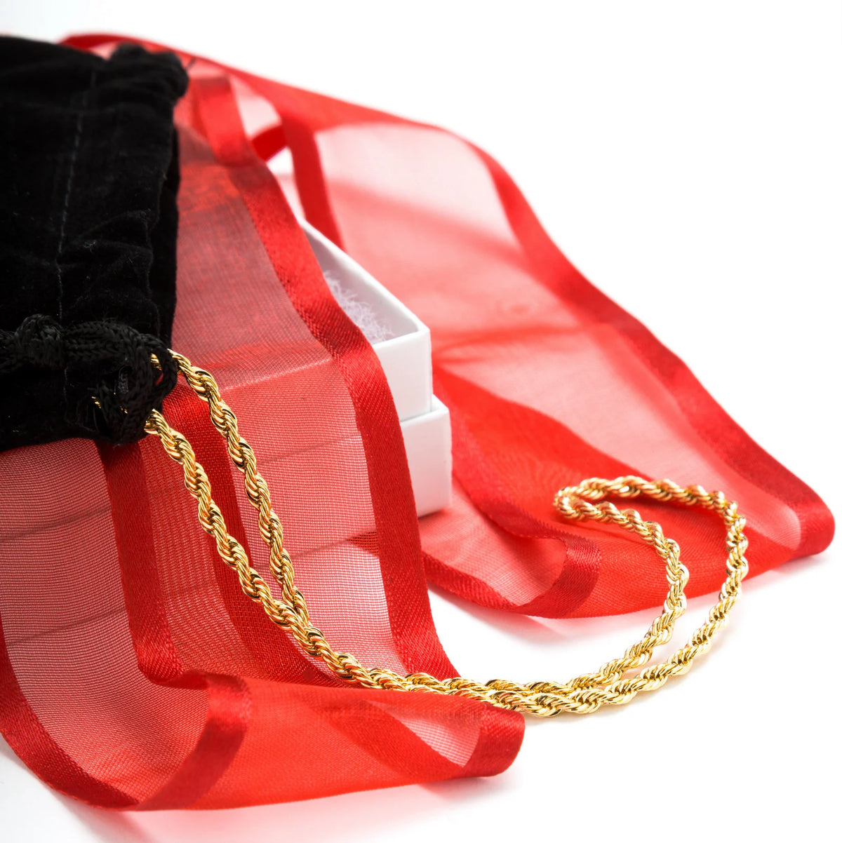 3mm Rope Chain Necklace 24k Real Gold Plated X8813