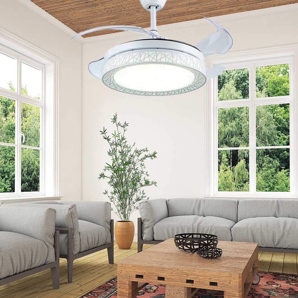 42'' White Ceiling Fan with Remote Y4771