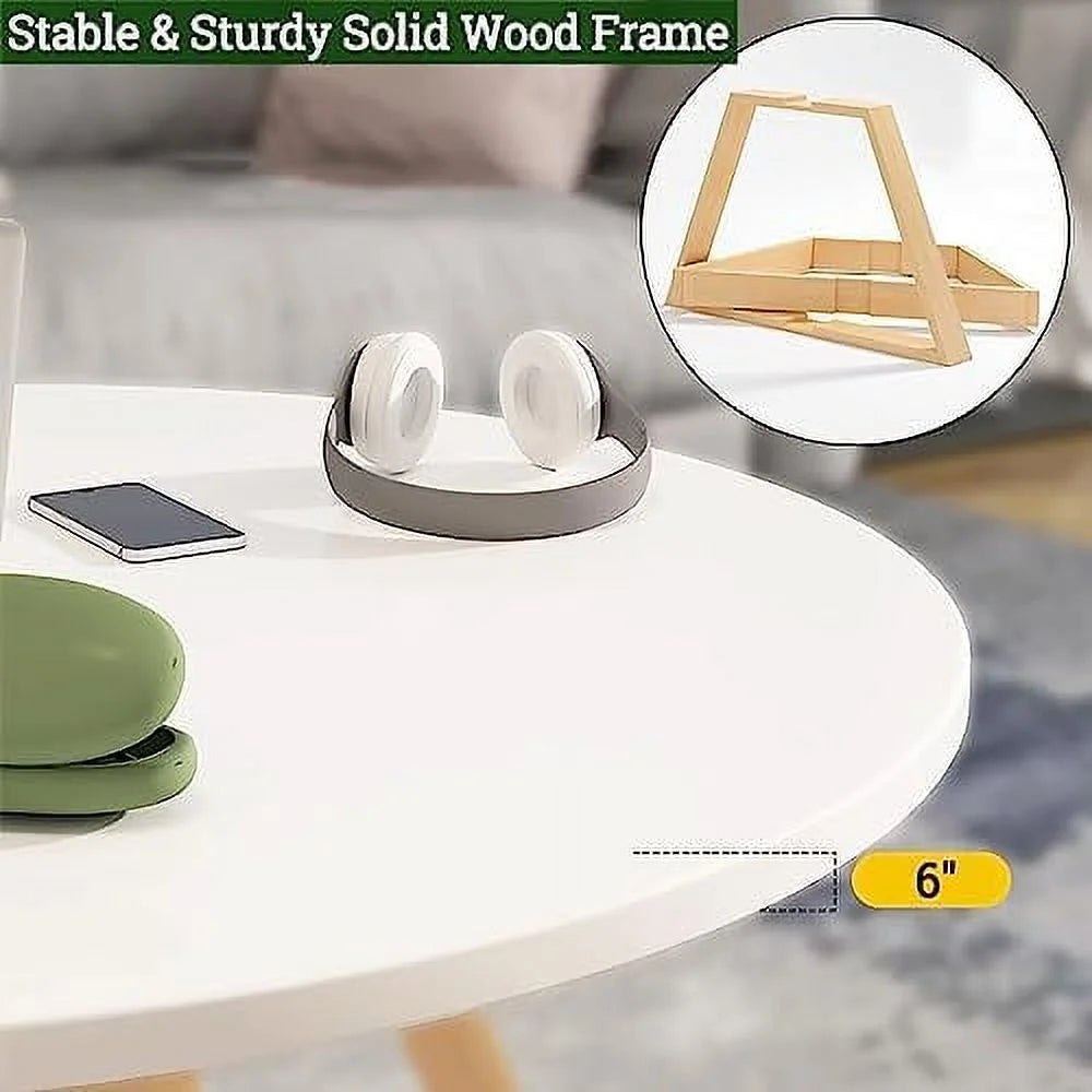 Solid Wood Round Coffee Table 28'' White S857126