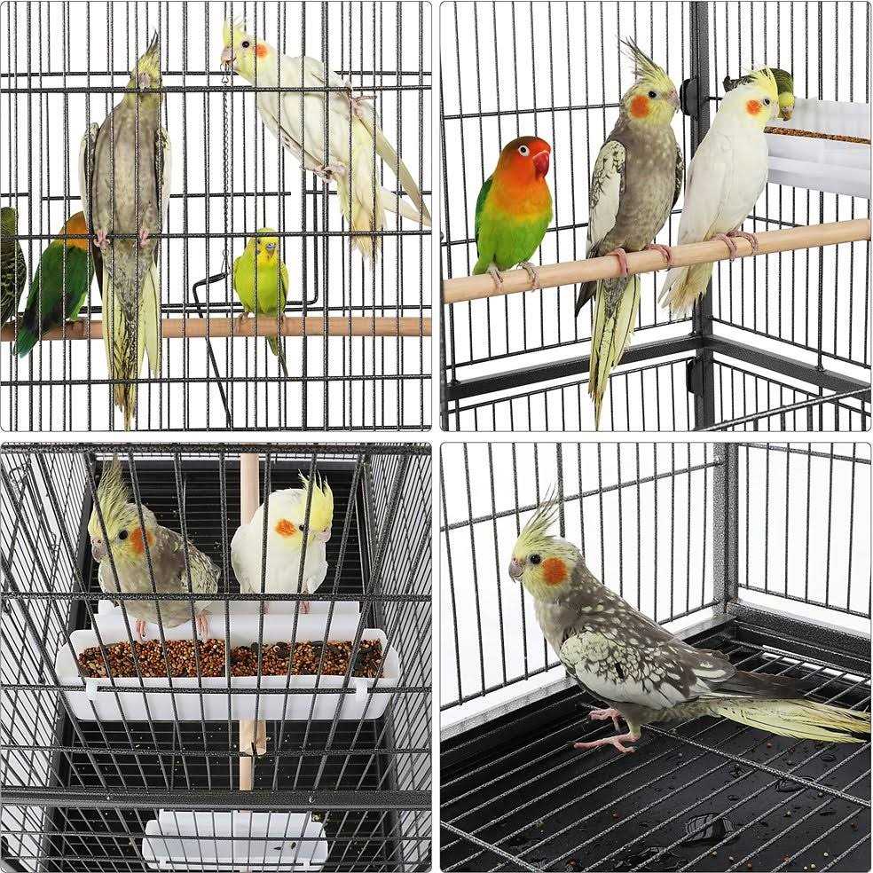 Large Bird Rolling Cage & Storage Shelf I8925