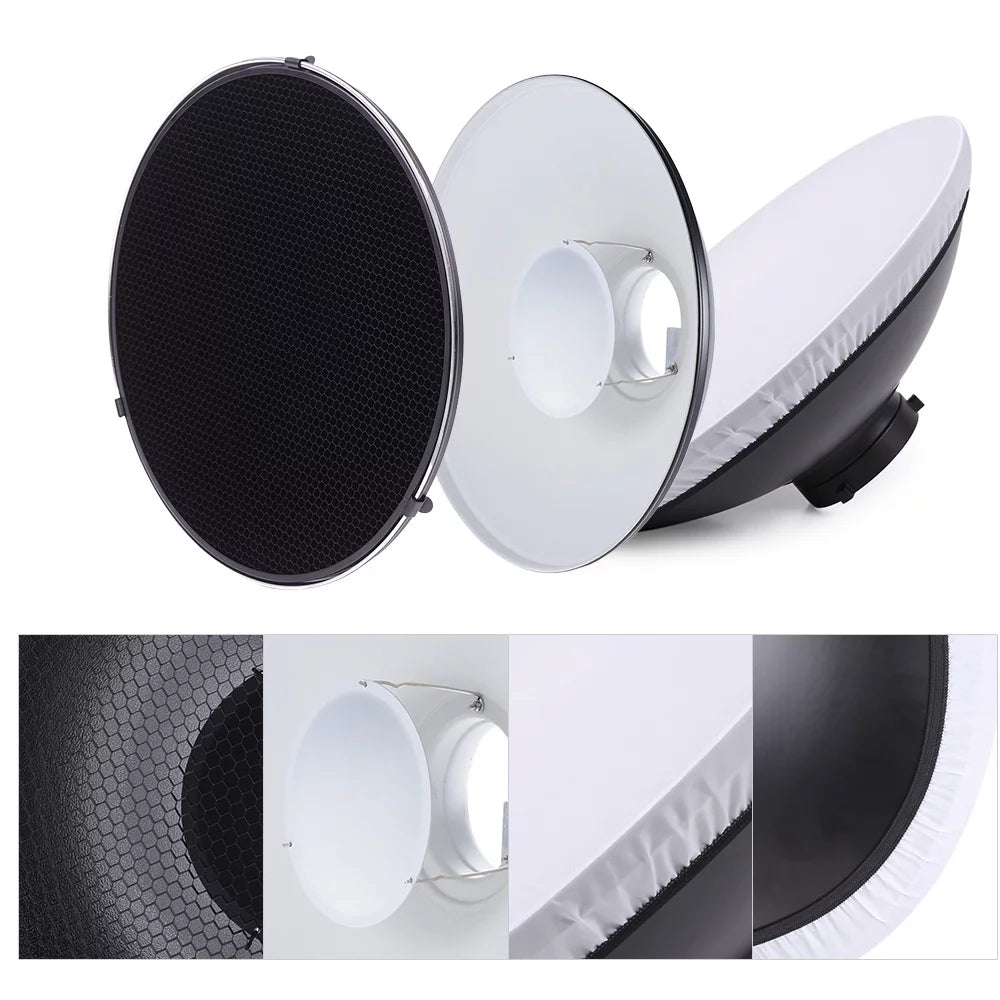41cm Speedlite Diffuser Beauty Dish Lampshade with Reflector Honeycomb Soft Cloth Y37338