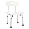 Adjustable Shower Chair Seat Bench with Removable Back I1222