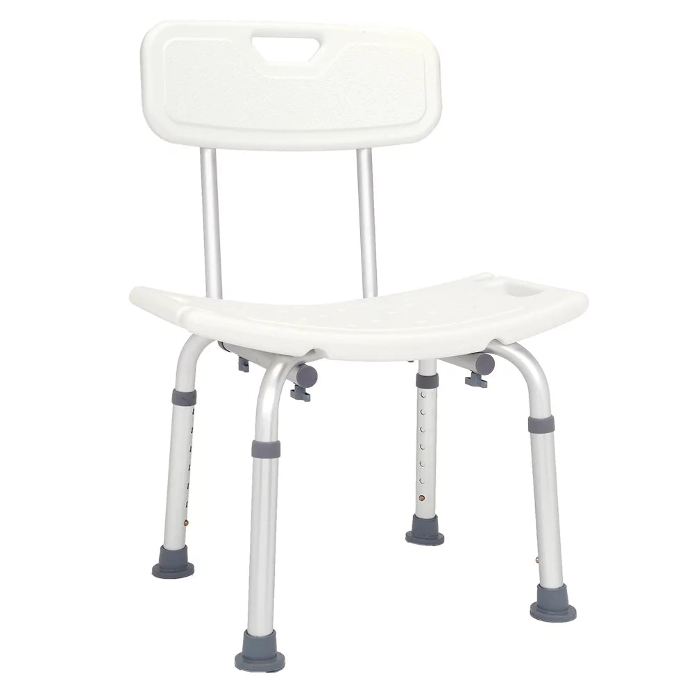 Adjustable Shower Chair Seat Bench with Removable Back I1222