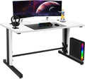 25" X 58" Black And White Computer Desk W55415