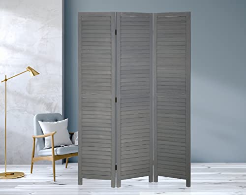 47.7'' Wide 67'' Tall 3 Panel Wooden Folding Room Divider A41373