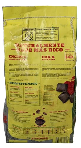 6.5 Lb Oak & Applewood Charcoal Briquettes I296278
