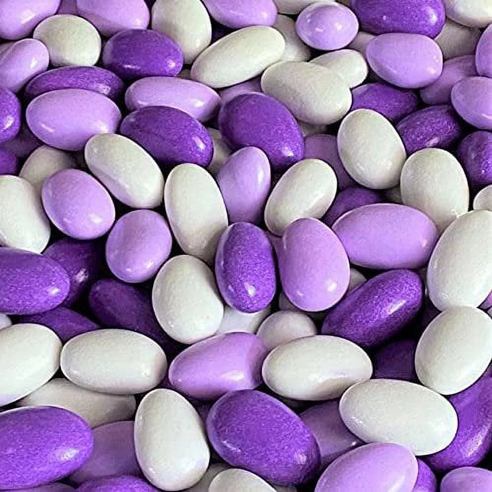 Lavender Purple & White Jordan Almonds 3.5 LBS Vegan & Kosher Q8383