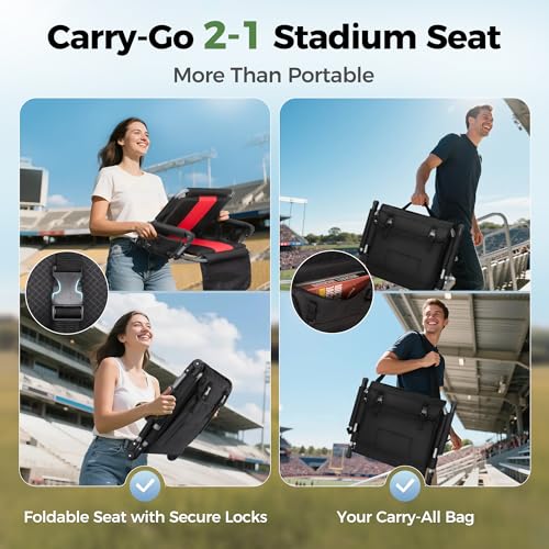 Portable Folding Stadium Chair with Armrest P737995