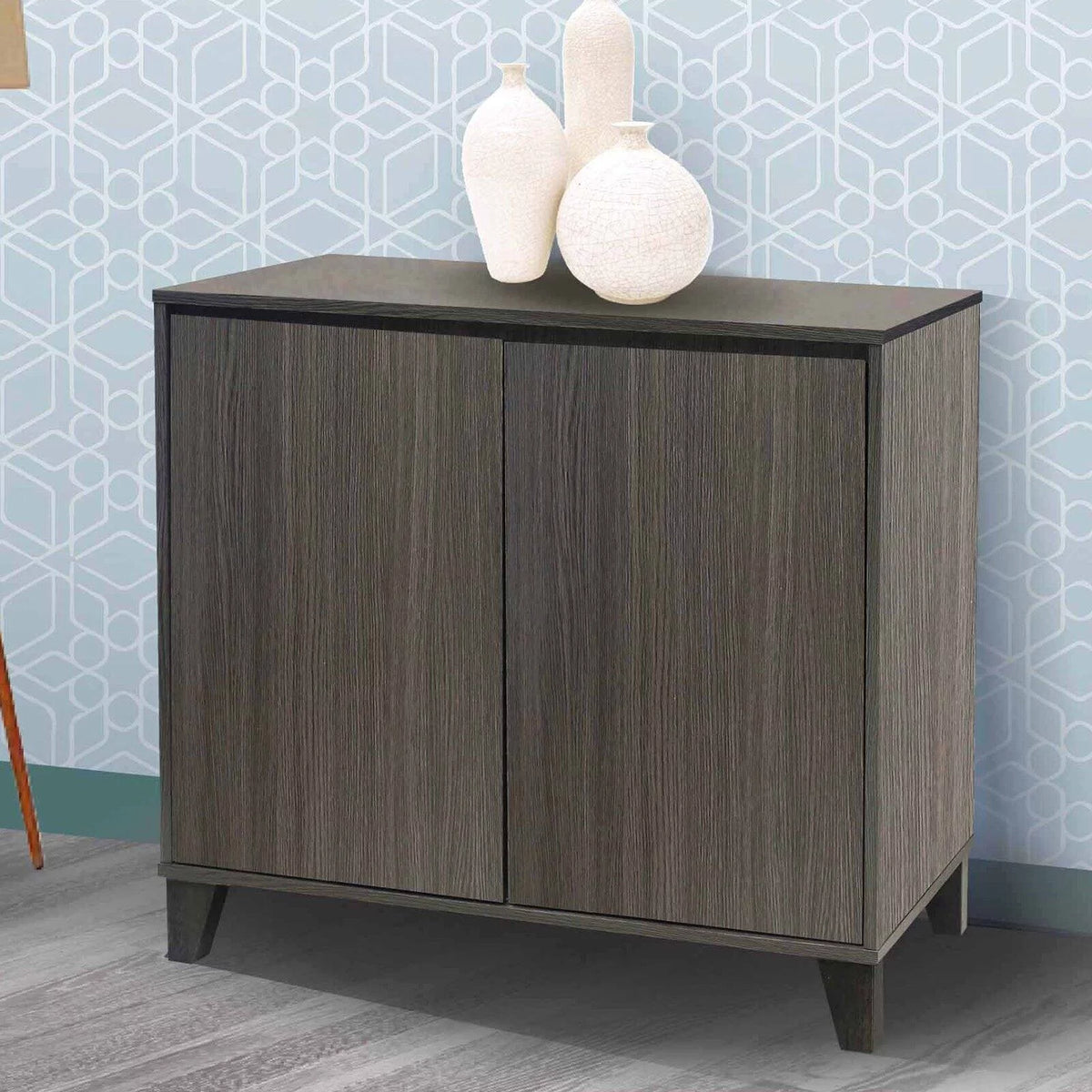 Oak 2 Door Accent Cabinet V8520