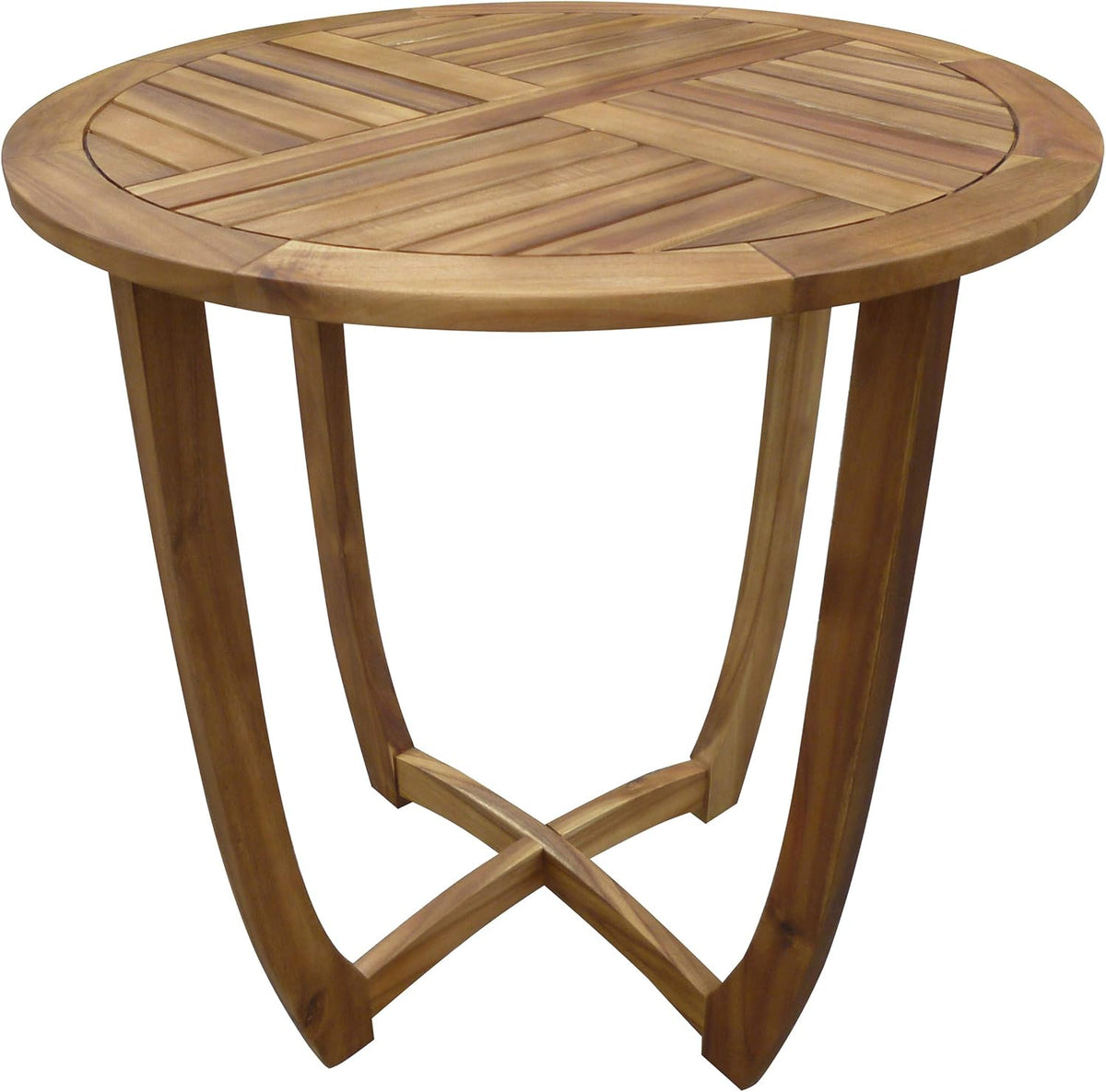 Round Accent Table Teak Finish O5753