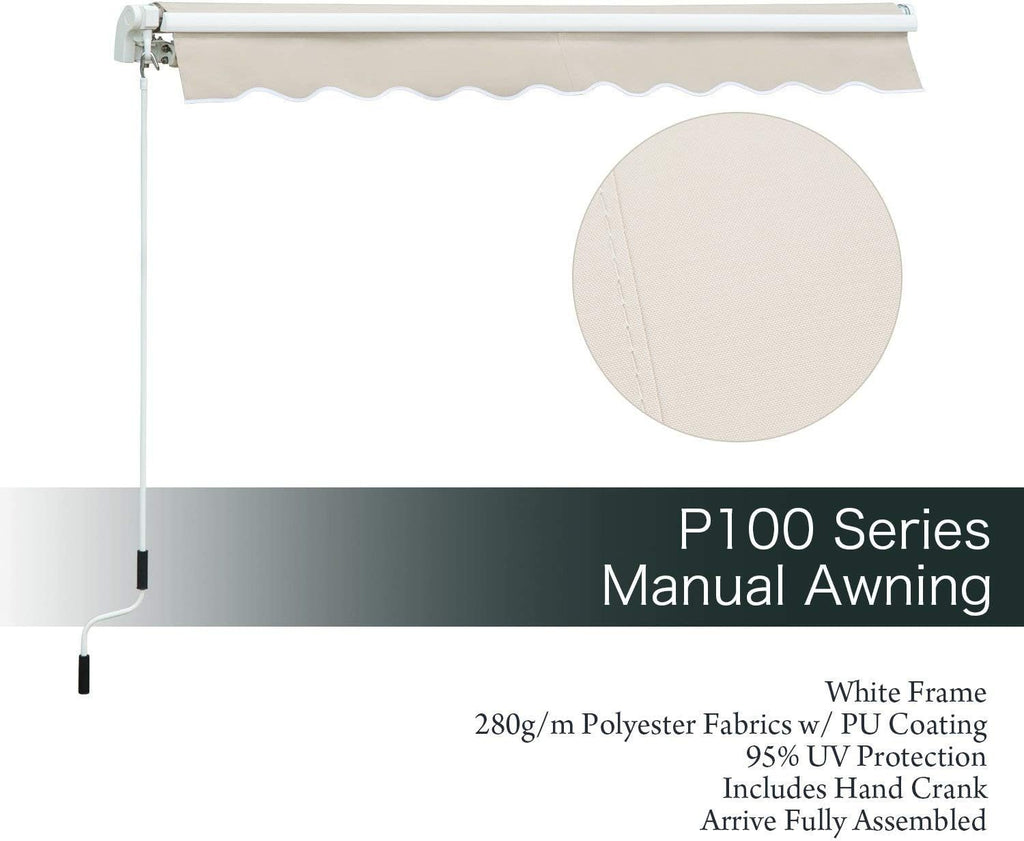 Retractable 10'x8' 280G Polyester Patio Awning B673588