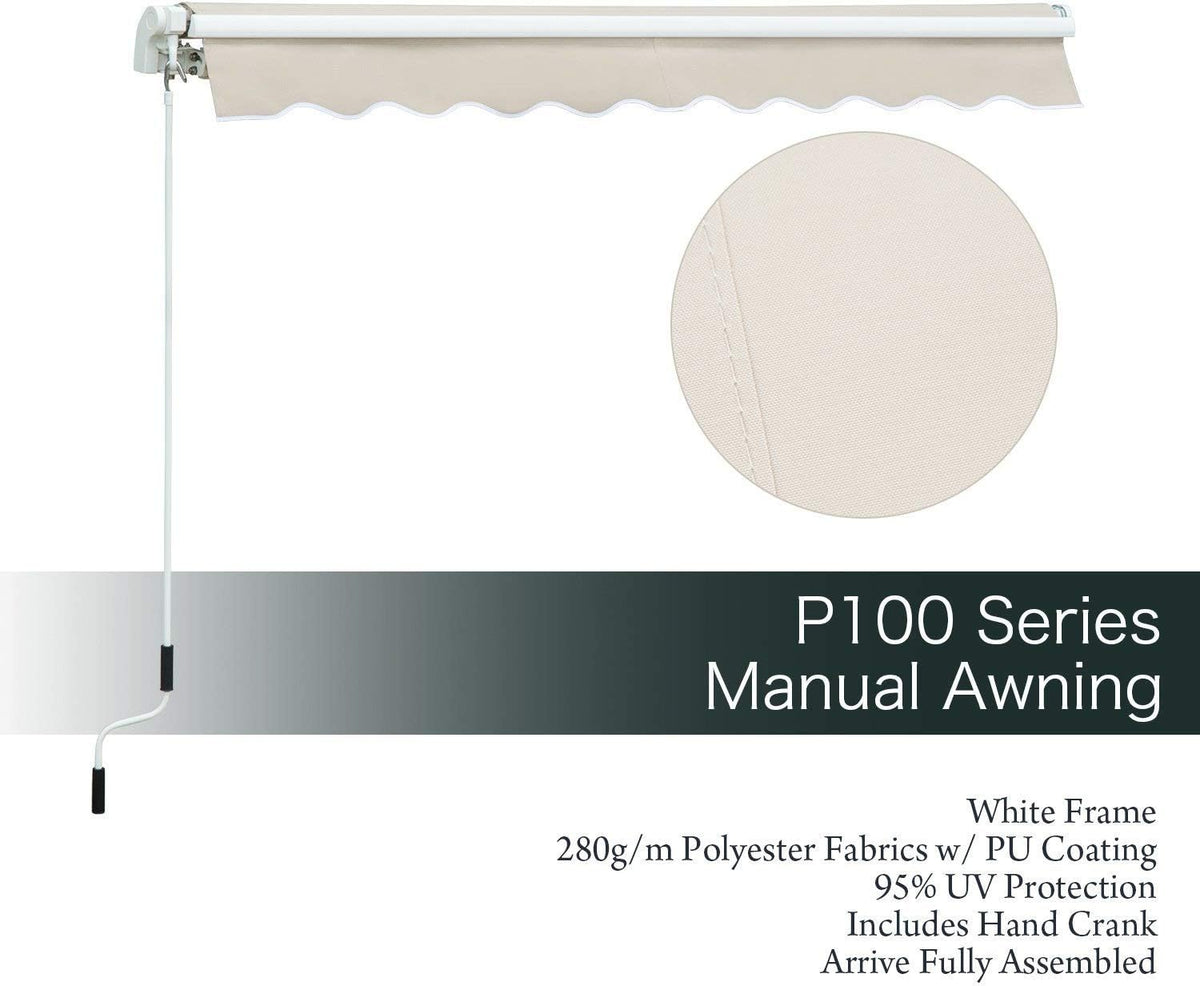 Retractable 10'x8' 280G Polyester Patio Awning B673588