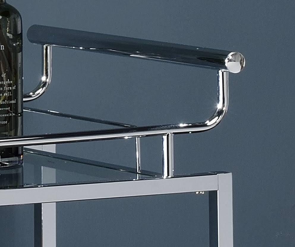 Glass and Chrome Serving Cart C1781