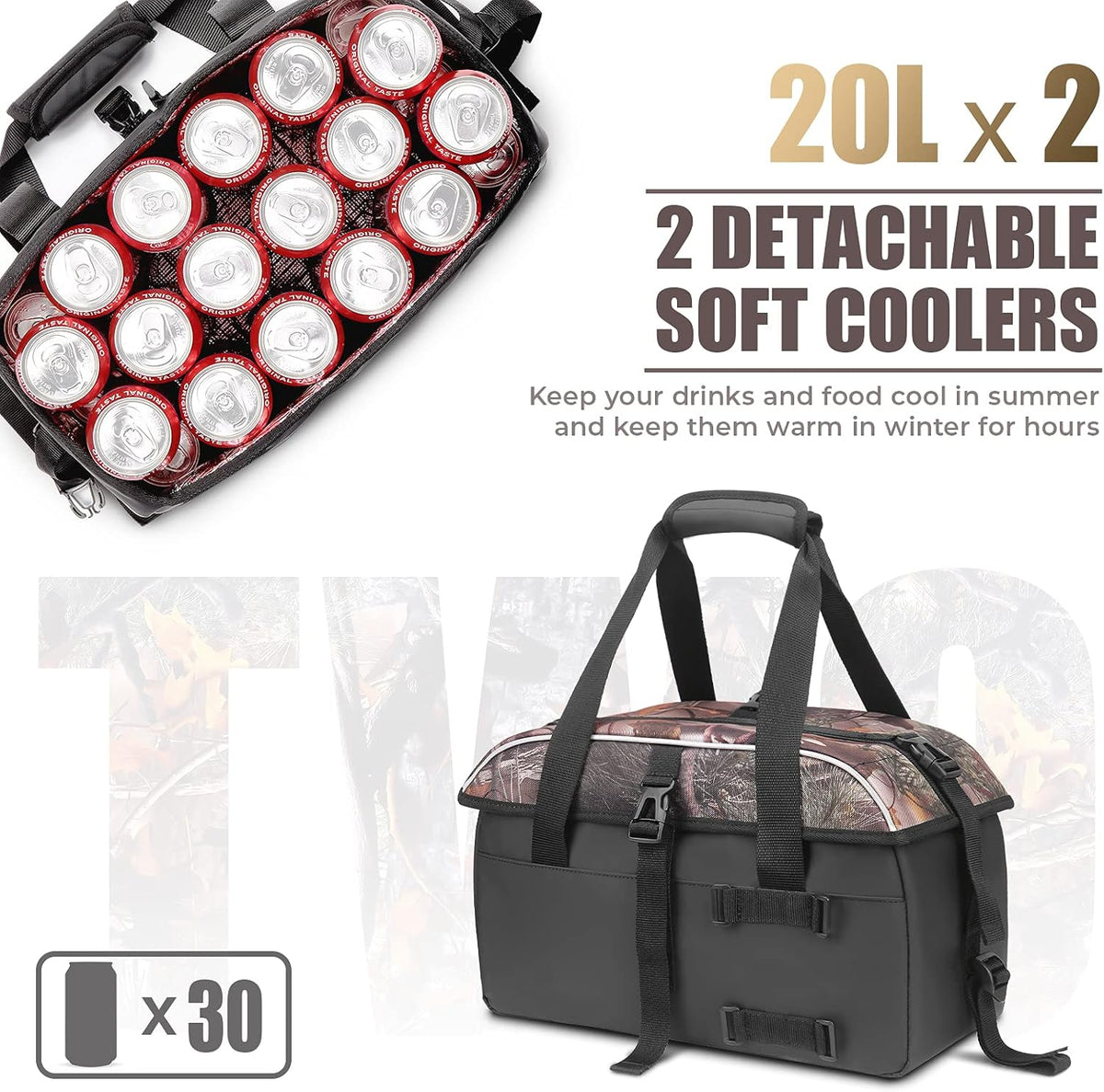 Camo Water-Resistant ATV Cargo Bag with Cooler P9907