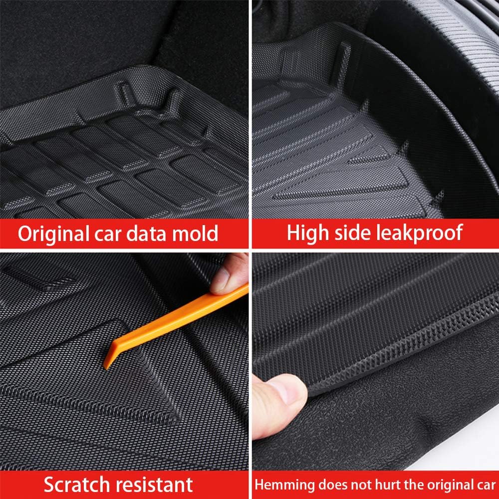 Black Cargo Liner Trunk Tray Floor Mat Pack of 2 C9299