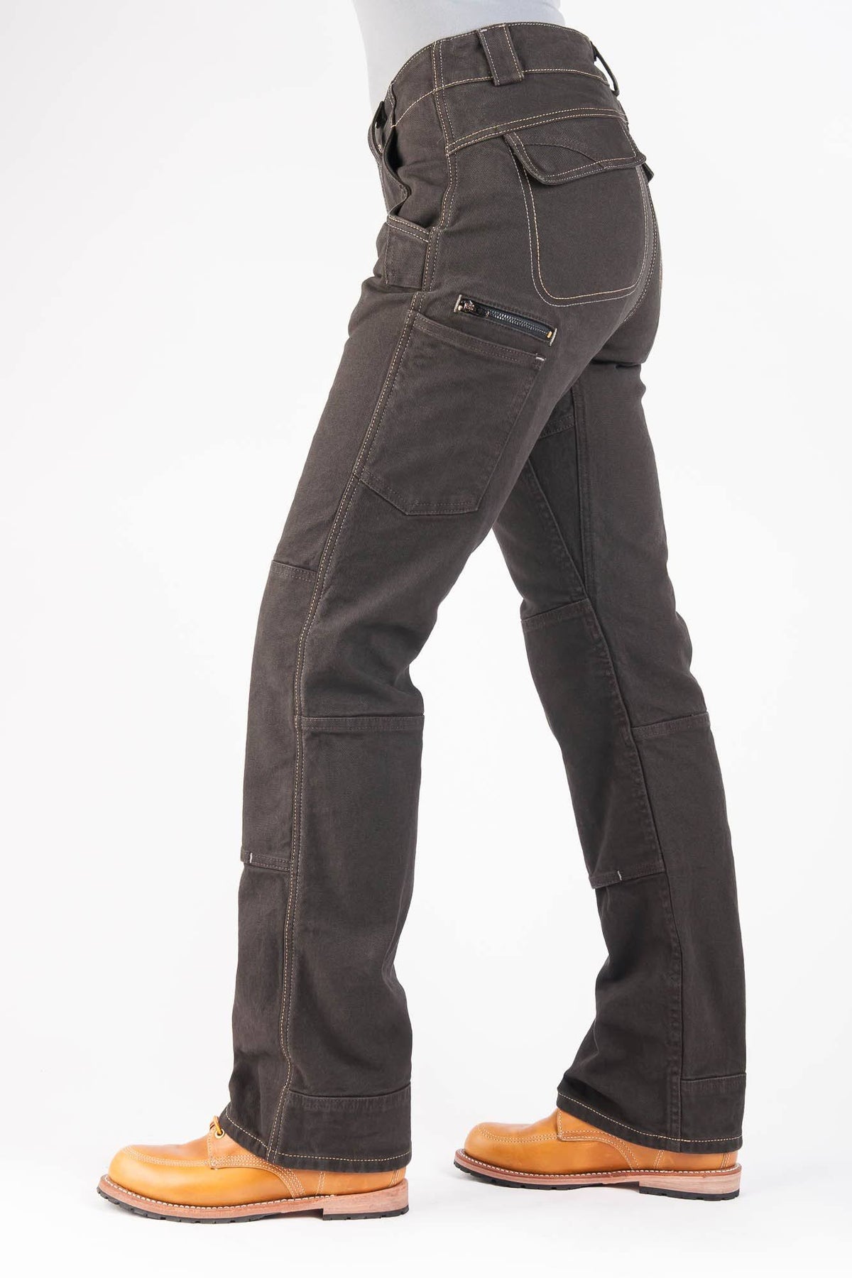 Dark Brown Canvas Work Pants X2089