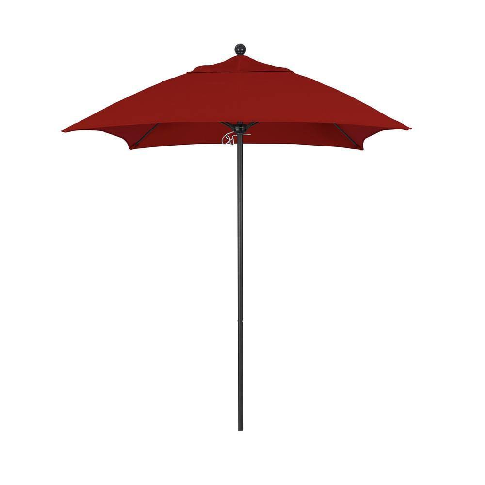 6 ft. Square Black Aluminum Market Patio Umbrella X88427