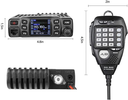 25 Watt Mini Dual Band VHF UHF Two Way Radio B2899
