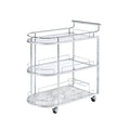 Glass and Chrome Serving Cart C1781