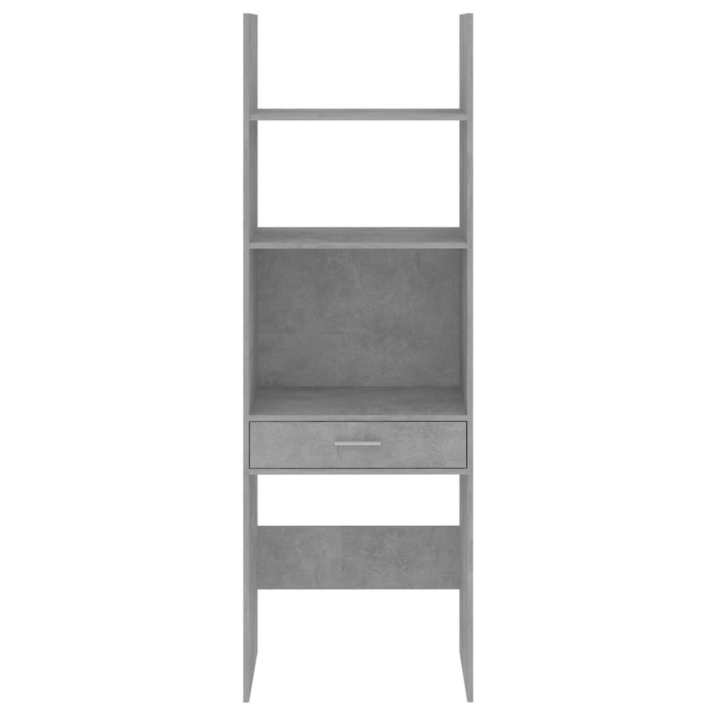 Concrete Gray Chipboard Book Cabinet Z7806