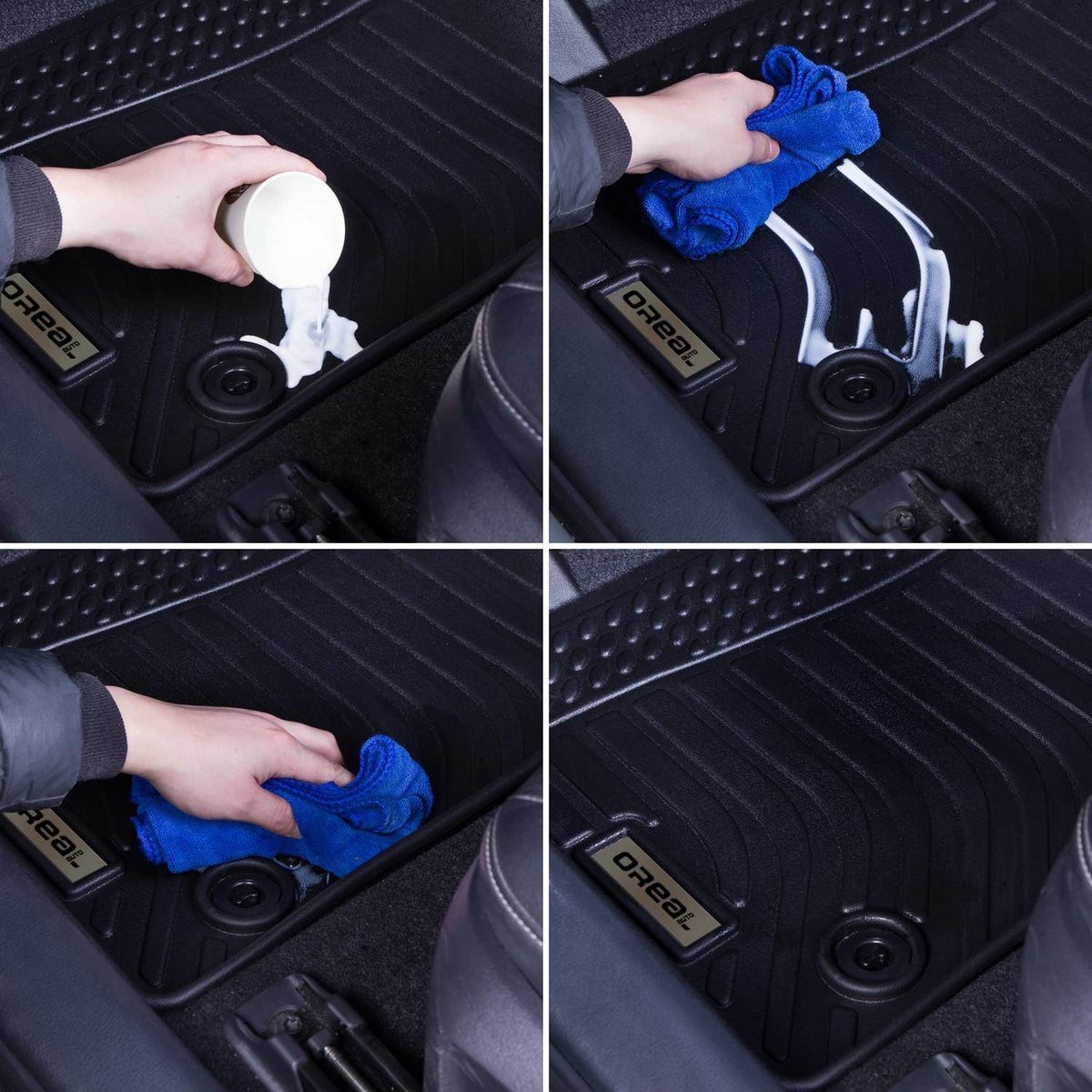 Black Floor Mats Liners Carpet S185