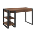 48x22 Industrial Farmhouse Tech Desk with USB Dark Walnut A2261