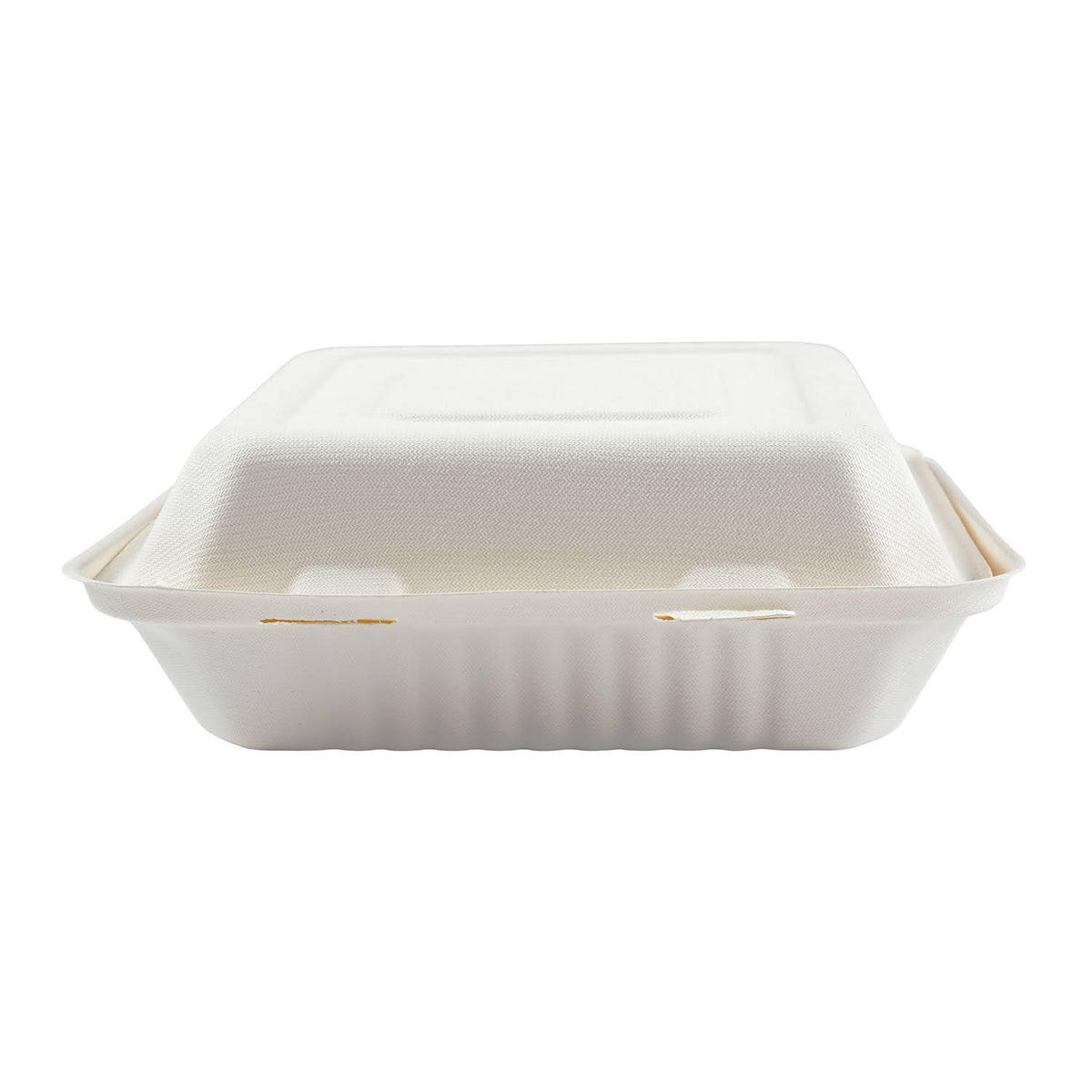 White Molded Fiber Hinged Lid Container G32547