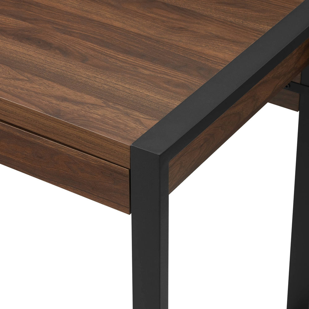 48x22 Industrial Farmhouse Tech Desk with USB Dark Walnut A2261