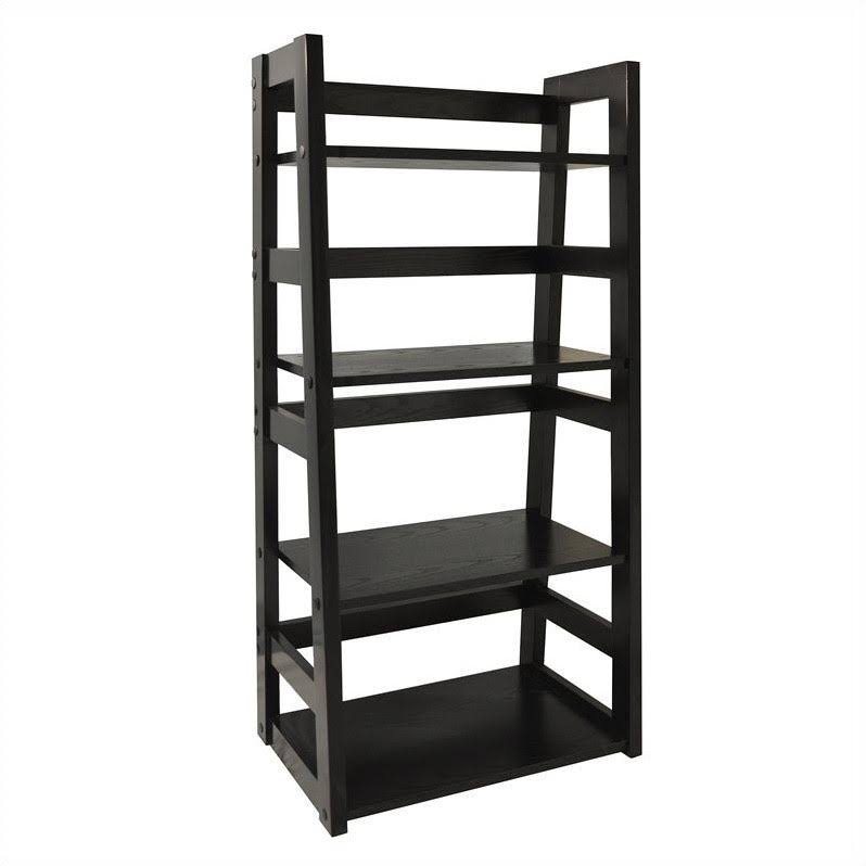 Black Wood Bookcase B7201