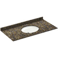 Blue 49W 22D Single Vanity Top with Backsplash X710