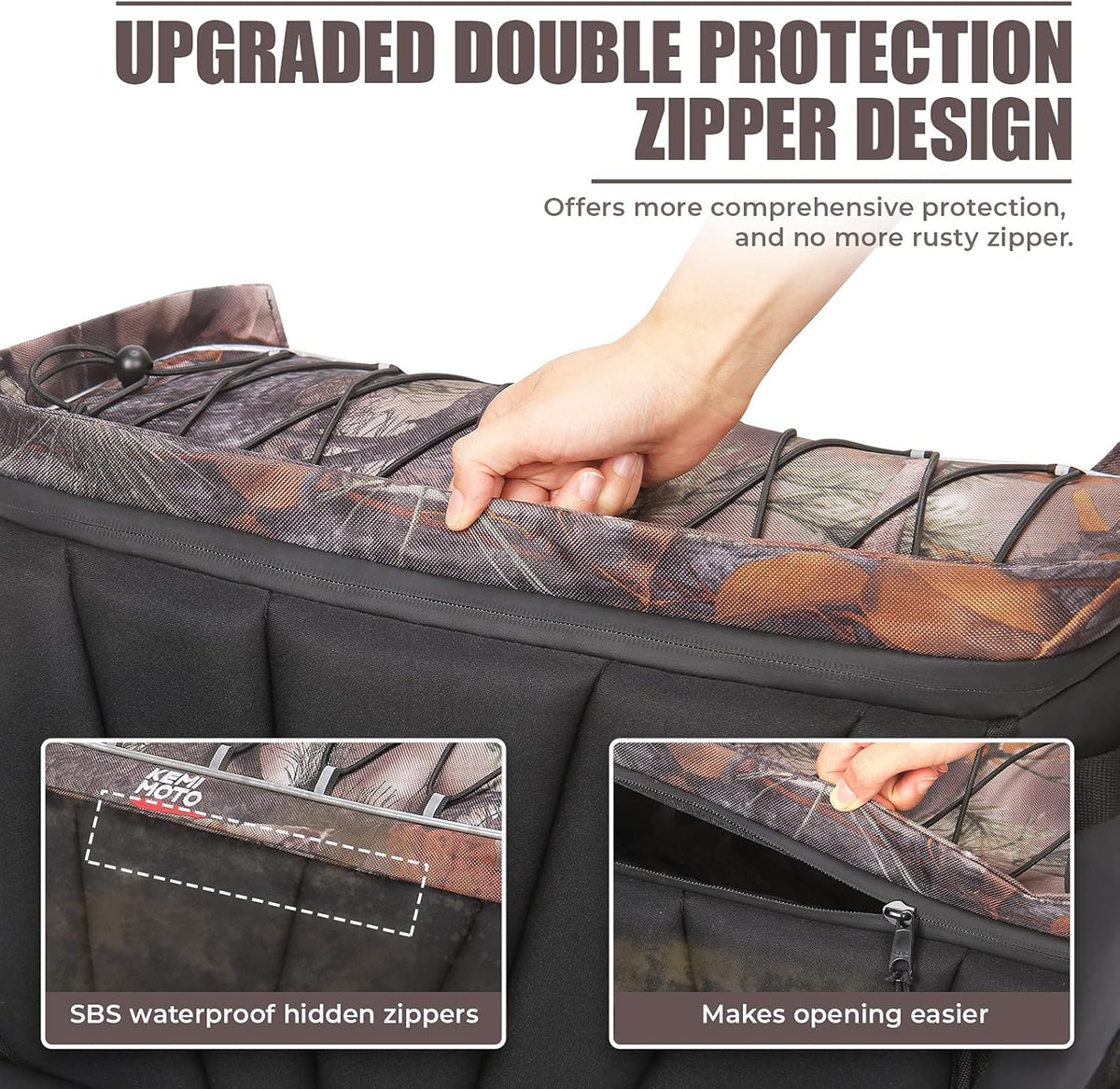 Camo Water-Resistant ATV Cargo Bag with Cooler P9907
