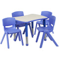 Blue Height-Adjustable Plastic Activity Table Set E556