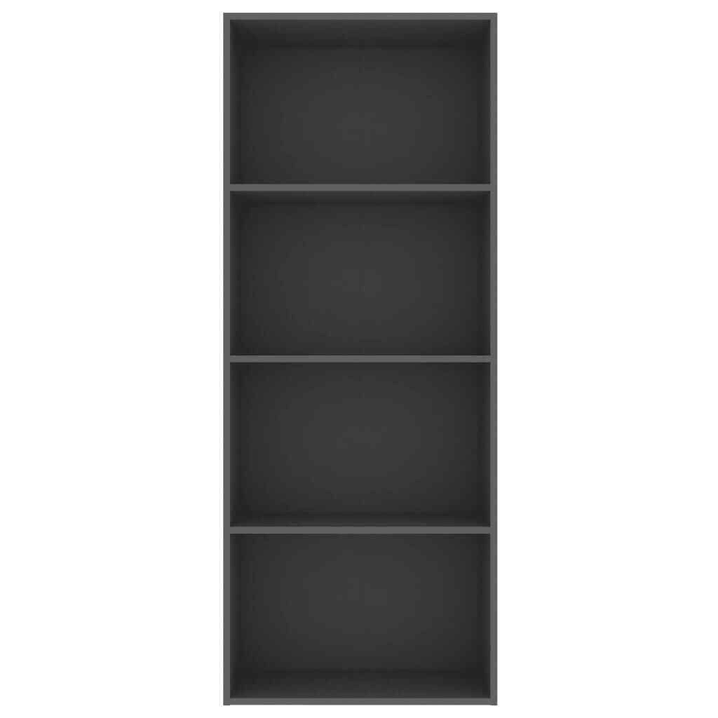 4-Tier Gray Chipboard Book Cabinet O86858