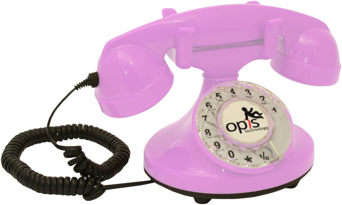 Rotary Dial Telephone with Electronic Bell Pack of 2 H2954