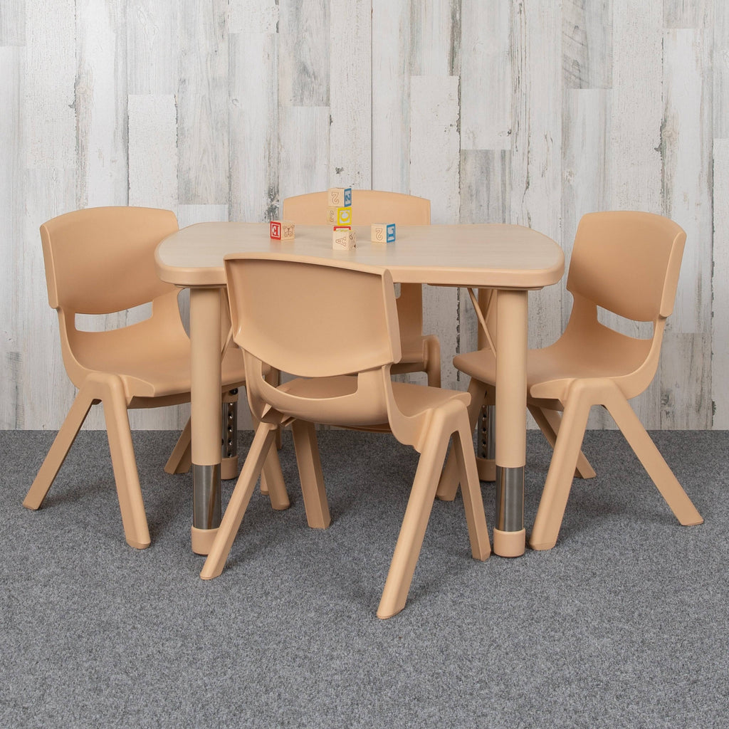 Blue Height-Adjustable Plastic Activity Table Set E556