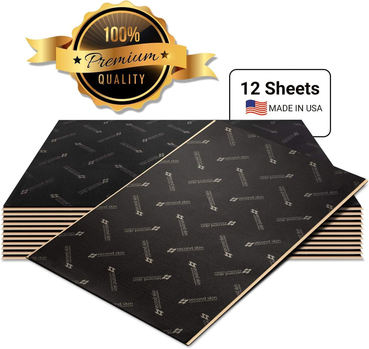 2mm Butyl Rubber Car Sound Deadening Material 20 Sq Ft 12 Sheets P81821