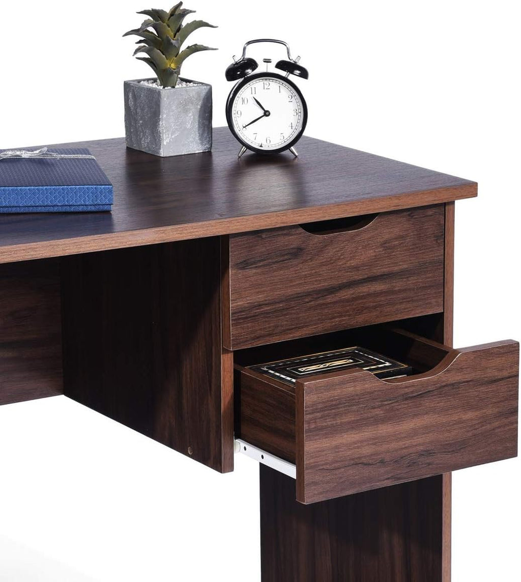 Computer Desk with Drawer 35.4 in Small Wood Desk E2587