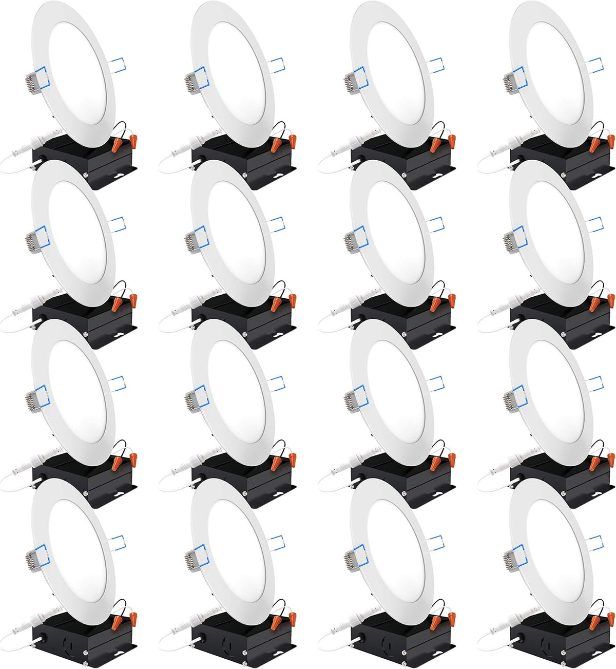 16 Pack 4 Inch Ultra Thin LED Recessed Ceiling Lights E359