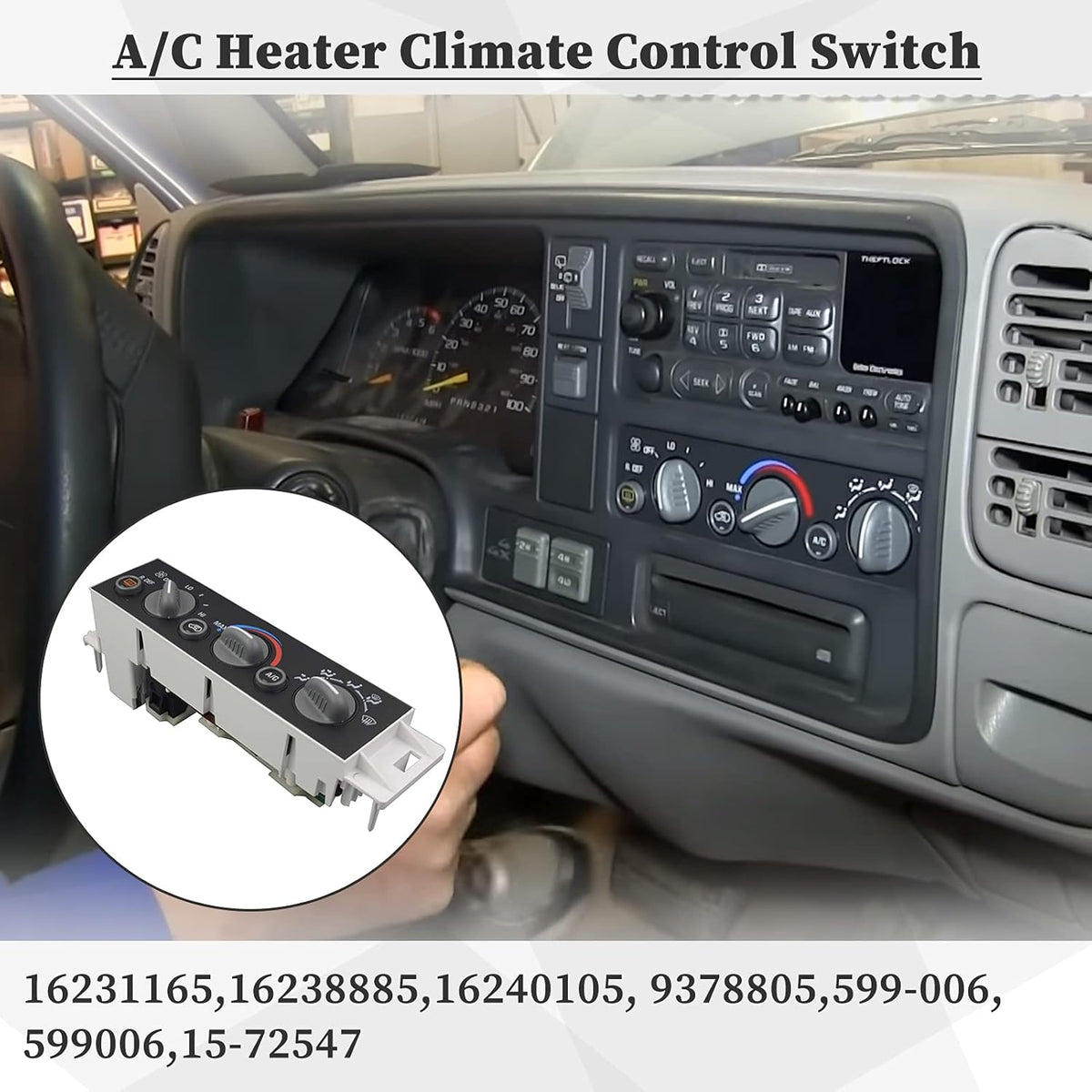 A/C Heater Climate Control Panel with Rear Defogger Pack of 2 F56507