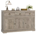 White 3 Drawer 3 Door Sideboard Storage Cabinet V23858