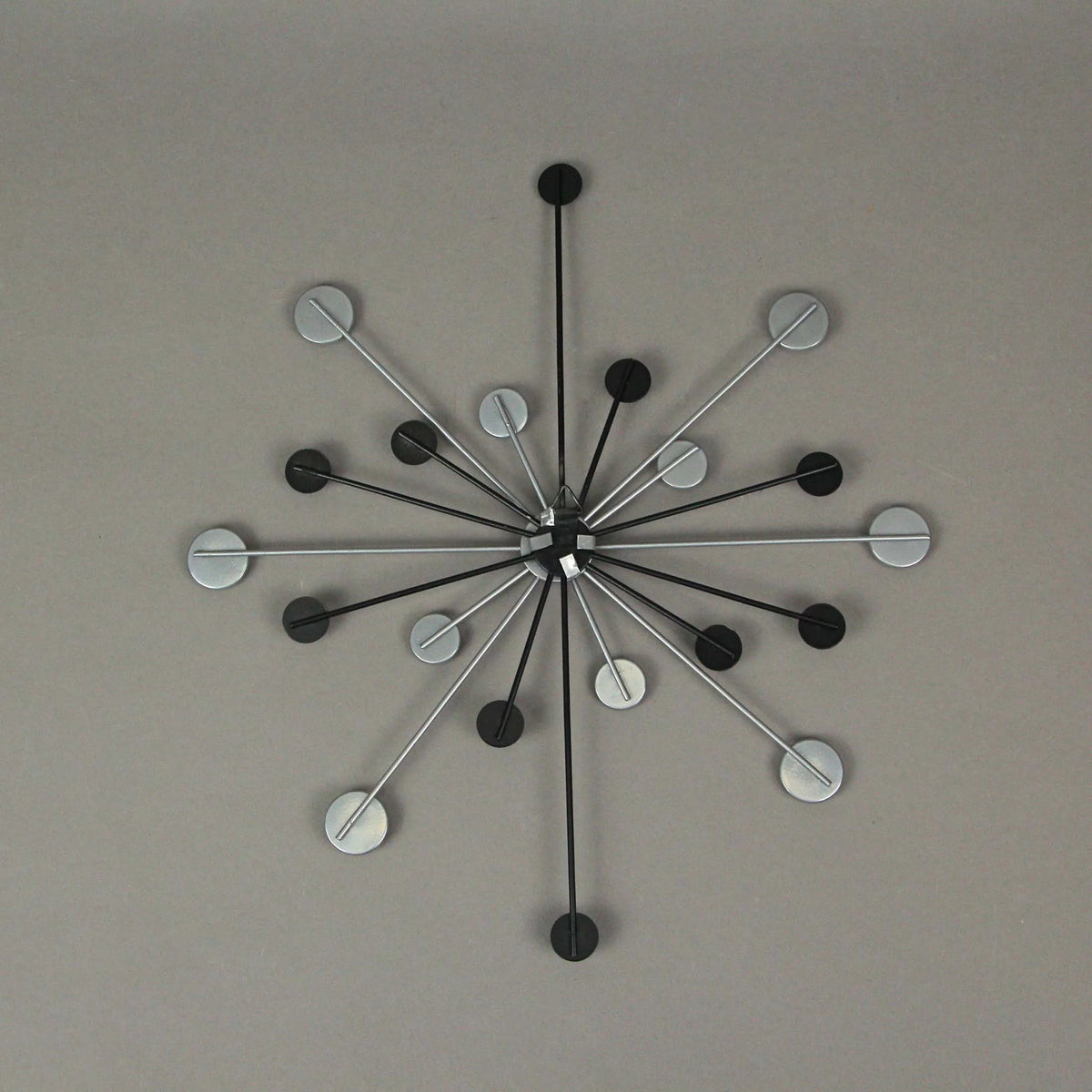 Black and Silver Metal Starburst Wall Décor Set G89771