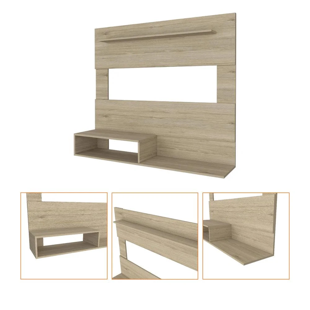 Light Pine Engineered Wood Entertainment Center Z4131