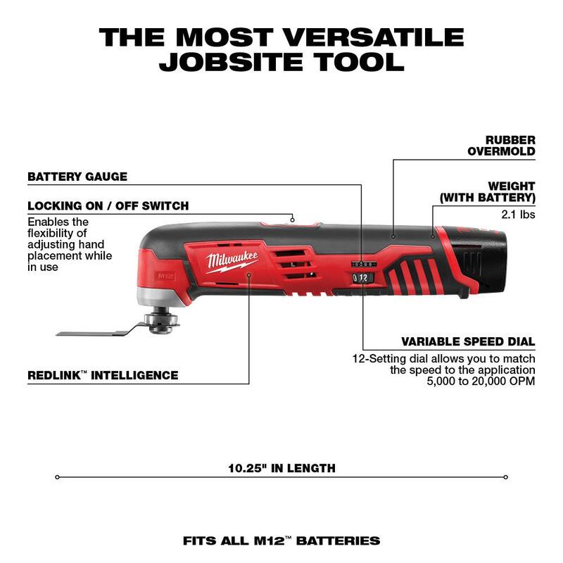 12V Cordless Reciprocating Saw Kit with Oscillating Multi-Tool & 6.0Ah Battery Pack G5484