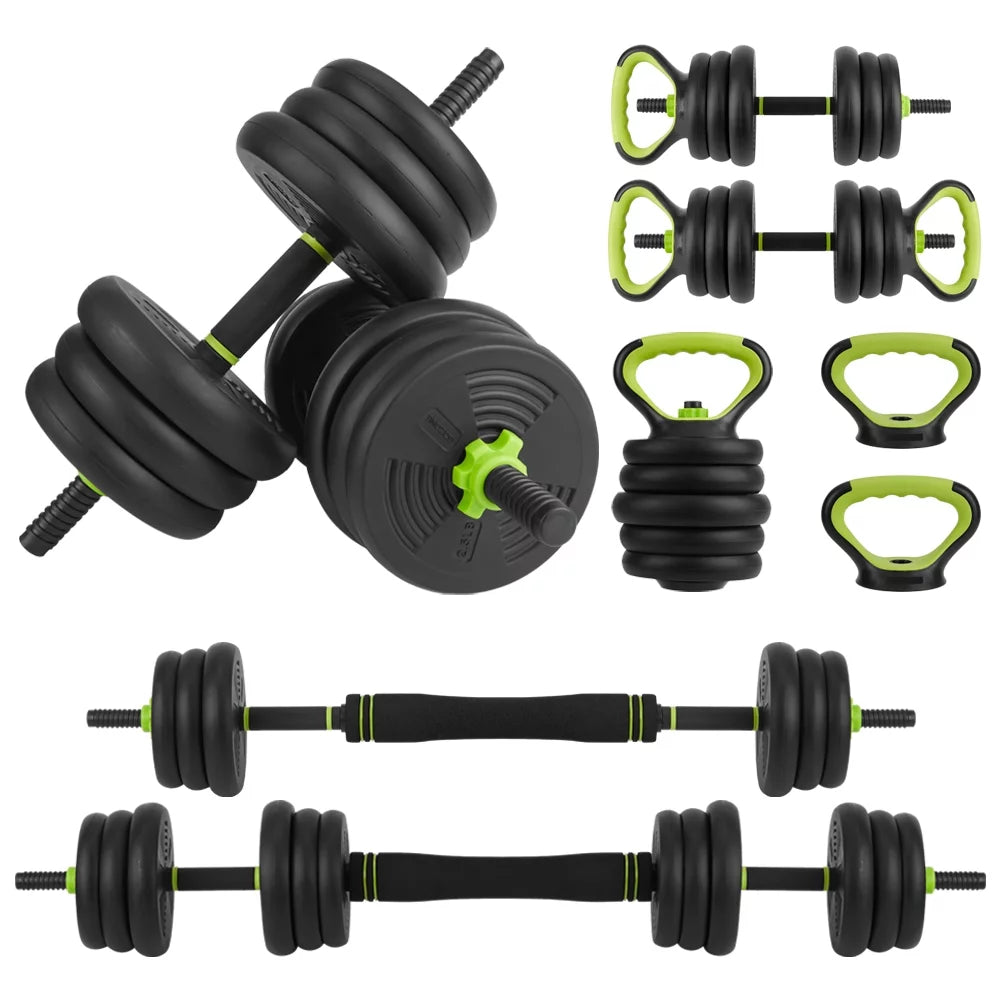 4-in-1 Adjustable Dumbbell, Barbell, and Kettlebell Set N6400
