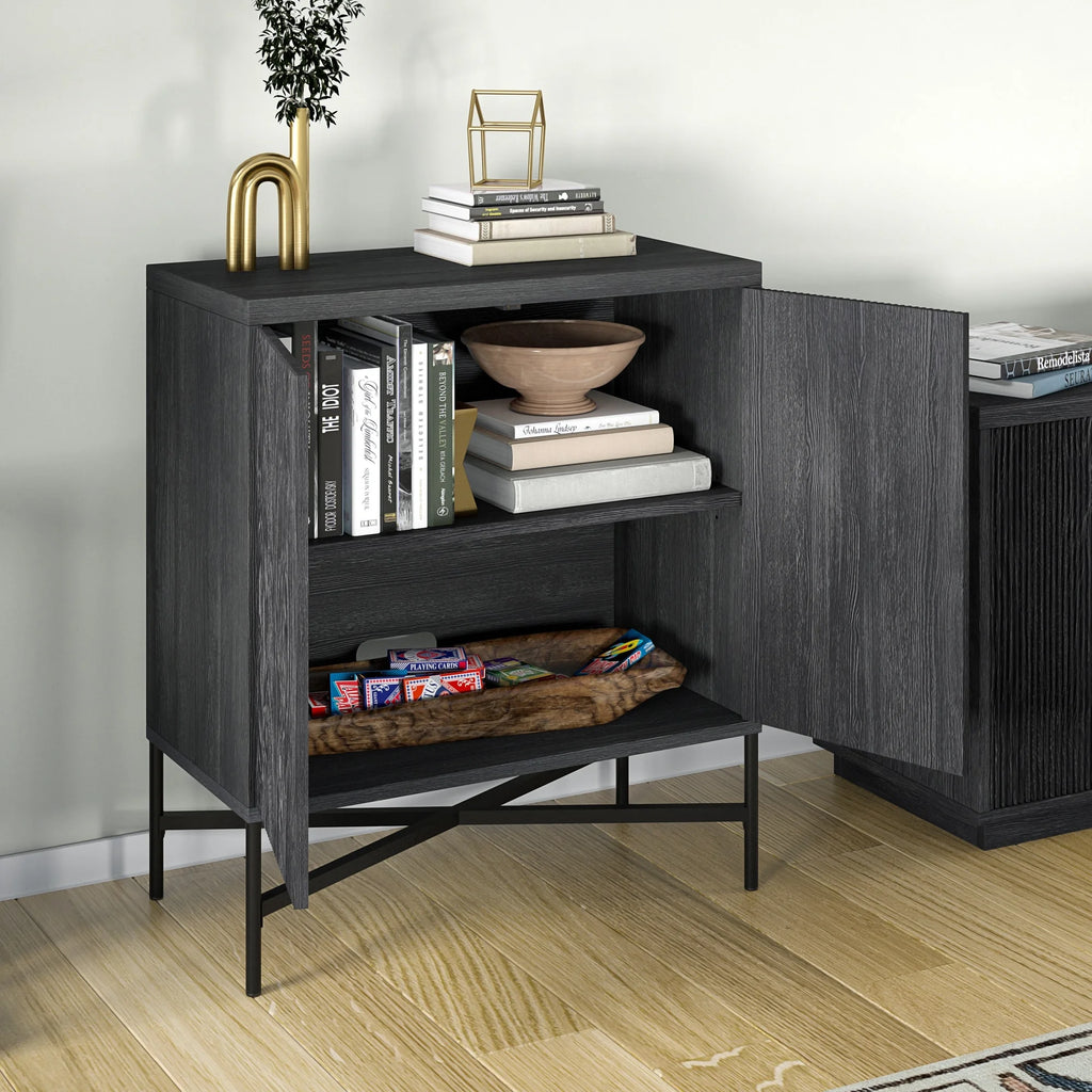 Charcoal Gray Accent Cabinet A3682