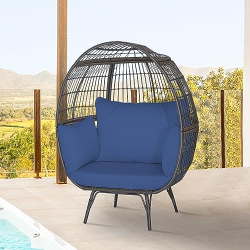 Oversized Wicker Egg Chair with 4 Cushions C2057