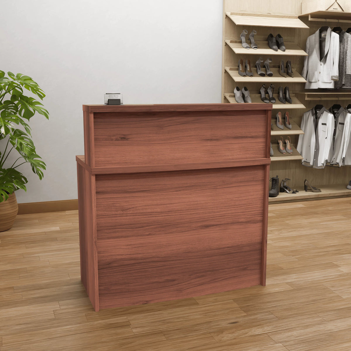 40" Modern Reception Desk with Transaction Counter Q941583